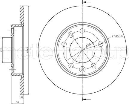 Fri.Tech. BD1680 - Гальмівний диск avtolavka.club