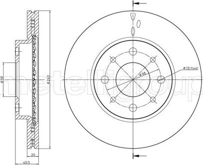 Fri.Tech. BD1082 - Гальмівний диск avtolavka.club