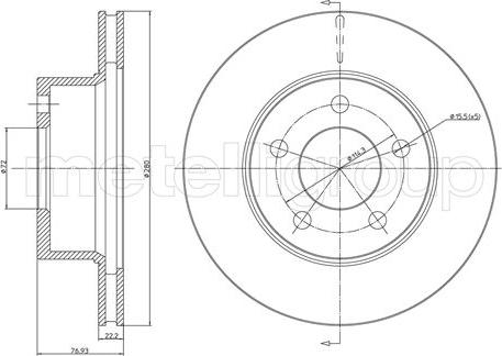 Fri.Tech. BD1159 - Гальмівний диск avtolavka.club