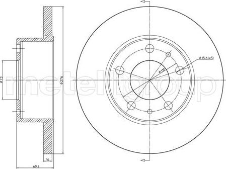 Fri.Tech. BD1115 - Гальмівний диск avtolavka.club