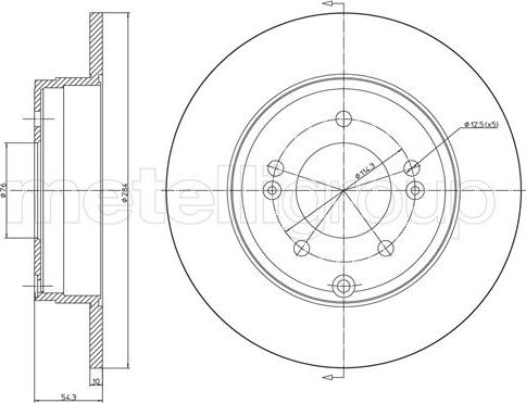 Fri.Tech. BD1112 - Гальмівний диск avtolavka.club