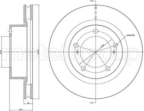 Fri.Tech. BD1388 - Гальмівний диск avtolavka.club