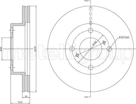 Fri.Tech. BD1382 - Гальмівний диск avtolavka.club