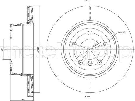 Fri.Tech. BD1336 - Гальмівний диск avtolavka.club