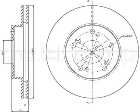 Fri.Tech. BD1269 - Гальмівний диск avtolavka.club