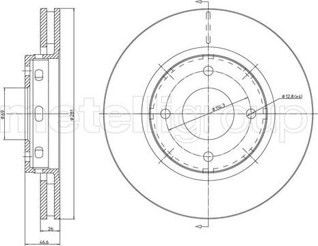 Fri.Tech. BD1263 - Гальмівний диск avtolavka.club