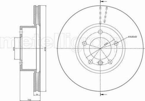 Fri.Tech. BD1276 - Гальмівний диск avtolavka.club