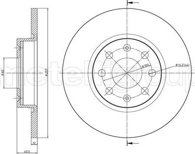 Fri.Tech. BD1278 - Гальмівний диск avtolavka.club