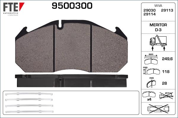 FTE 9500300 - Гальмівні колодки, дискові гальма avtolavka.club