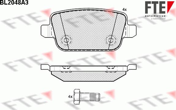 FTE BL2048A3 - Гальмівні колодки, дискові гальма avtolavka.club