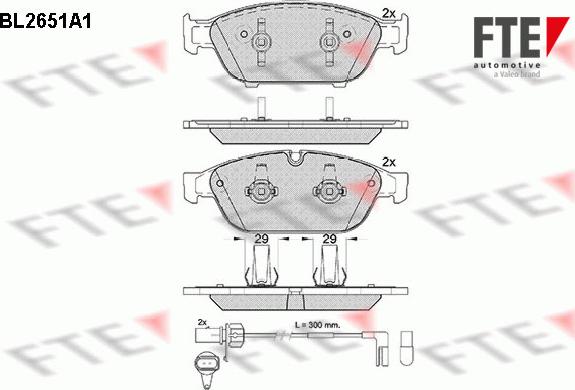 FTE BL2651A1 - Гальмівні колодки, дискові гальма avtolavka.club