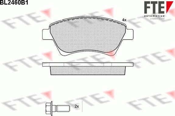 FTE BL2460B1 - Гальмівні колодки, дискові гальма avtolavka.club