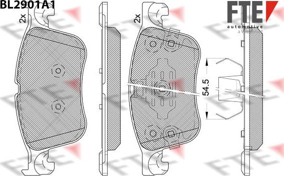 FTE BL2901A1 - Гальмівні колодки, дискові гальма avtolavka.club