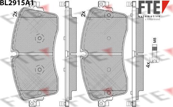 FTE BL2915A1 - Гальмівні колодки, дискові гальма avtolavka.club