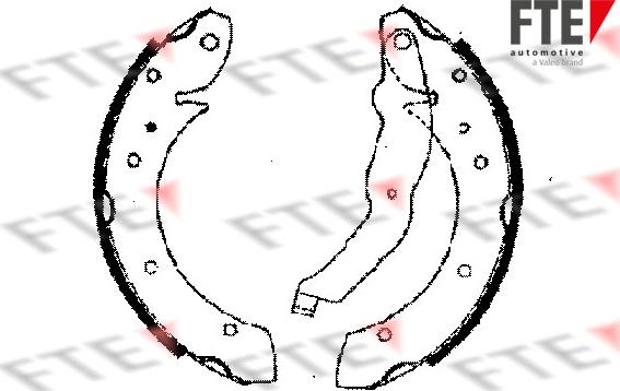 FTE 9100018 - Комплект гальм, барабанний механізм avtolavka.club