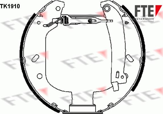 FTE TK1910 - Комплект гальм, барабанний механізм avtolavka.club