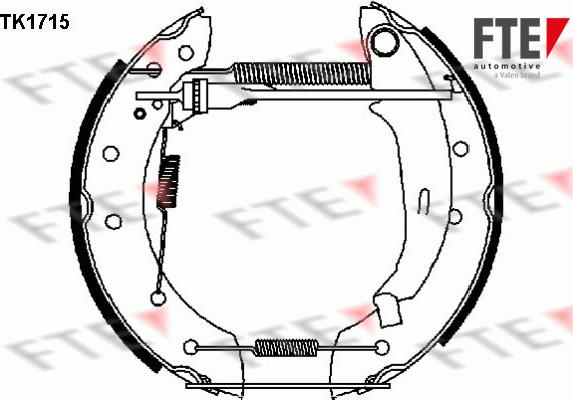 FTE TK1715 - Комплект гальм, барабанний механізм avtolavka.club