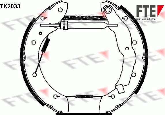 FTE 9110015 - Комплект гальм, барабанний механізм avtolavka.club