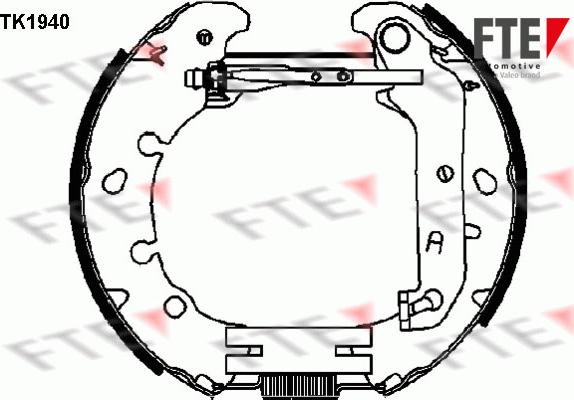 FTE 9110013 - Комплект гальм, барабанний механізм avtolavka.club