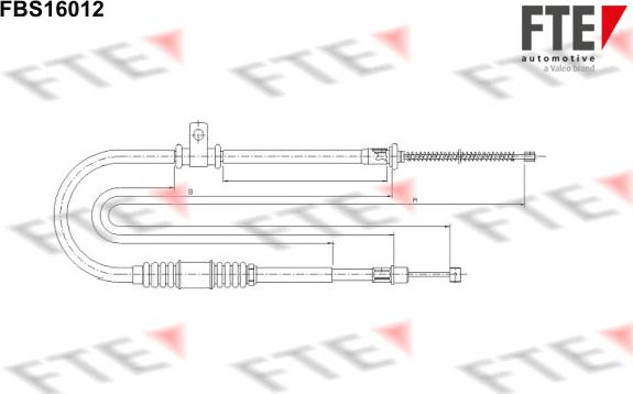 FTE FBS16012 - Трос, гальмівна система avtolavka.club