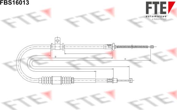 FTE FBS16013 - Трос, гальмівна система avtolavka.club