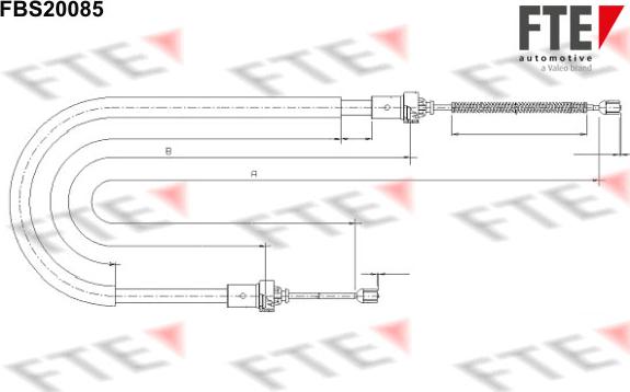 FTE 9250593 - Трос, гальмівна система avtolavka.club