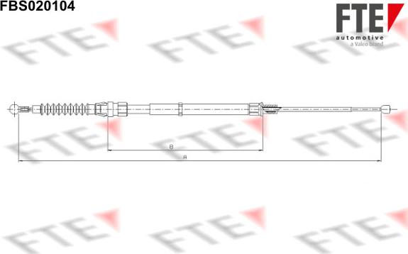 FTE FBS020104 - Трос, гальмівна система avtolavka.club