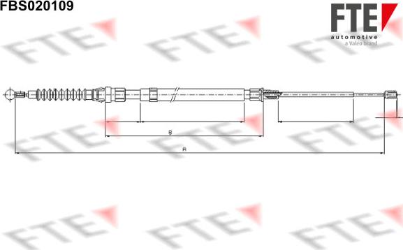 FTE FBS020109 - Трос, гальмівна система avtolavka.club