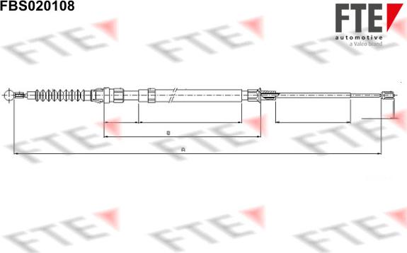 FTE FBS020108 - Трос, гальмівна система avtolavka.club