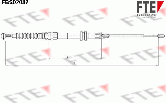 FTE 9250082 - Трос, гальмівна система avtolavka.club