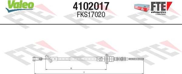 FTE 4102017 - Трос, управління зчепленням avtolavka.club