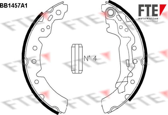 FTE BB1457A1 - Комплект гальм, барабанний механізм avtolavka.club
