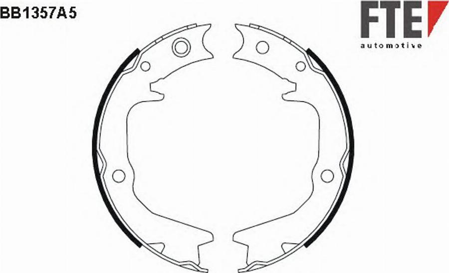FTE BB1357A5 - Комплект гальм, барабанний механізм avtolavka.club
