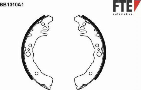 FTE BB1310A1 - Комплект гальм, барабанний механізм avtolavka.club