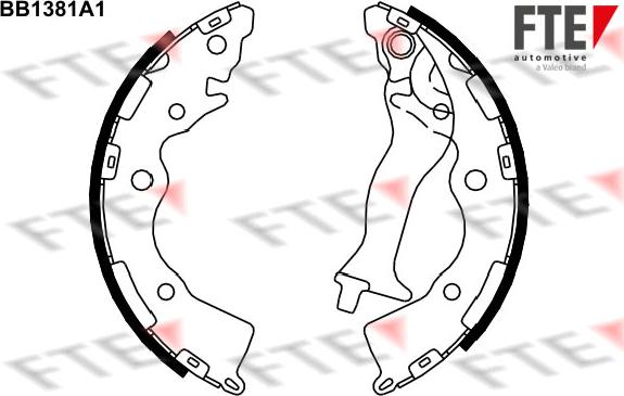 FTE BB1381A1 - Комплект гальм, барабанний механізм avtolavka.club