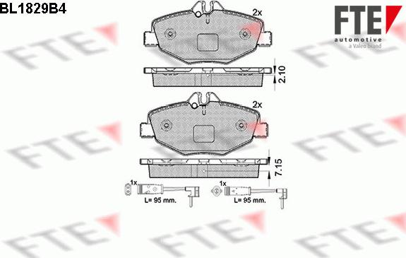 FTE BL1829B4 - Гальмівні колодки, дискові гальма avtolavka.club