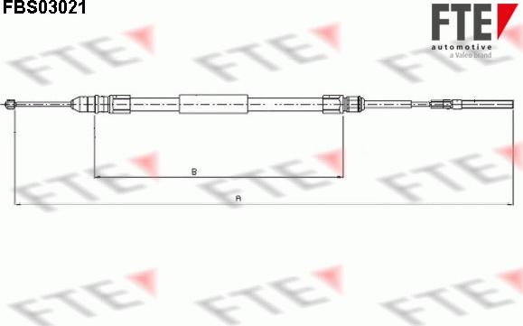 FTE FBS03021 - Трос, гальмівна система avtolavka.club