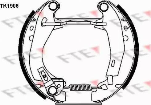 FTE TK1906 - Комплект гальм, барабанний механізм avtolavka.club