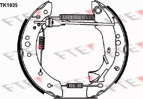 FTE TK1935 - Комплект гальм, барабанний механізм avtolavka.club