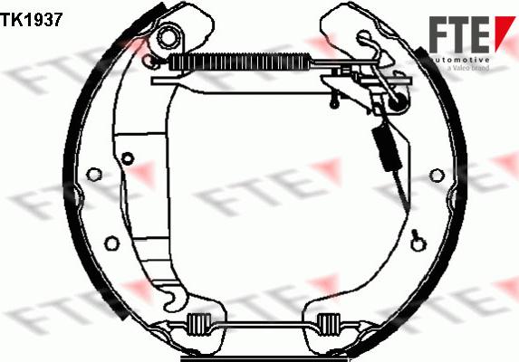 FTE TK1937 - Комплект гальм, барабанний механізм avtolavka.club