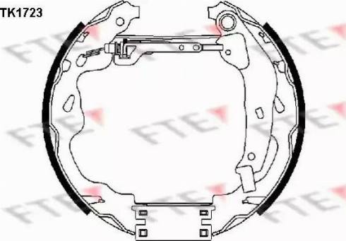 FTE TK1723 - Комплект гальм, барабанний механізм avtolavka.club