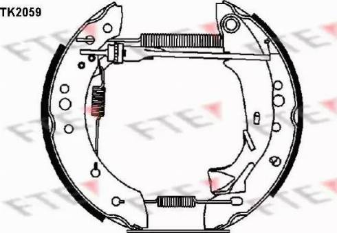 FTE TK2059 - Комплект гальм, барабанний механізм avtolavka.club