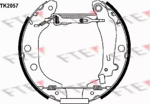 FTE TK2057 - Комплект гальм, барабанний механізм avtolavka.club