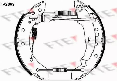 FTE TK2063 - Комплект гальм, барабанний механізм avtolavka.club