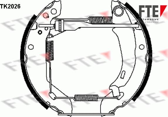 FTE TK2026 - Комплект гальм, барабанний механізм avtolavka.club