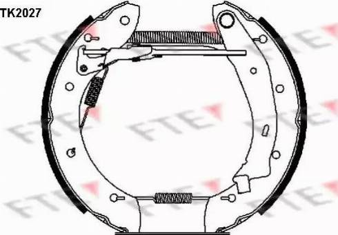 FTE TK2027 - Комплект гальм, барабанний механізм avtolavka.club