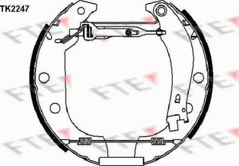 FTE TK2247 - Комплект гальм, барабанний механізм avtolavka.club