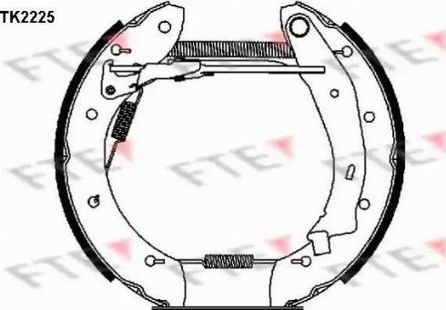 FTE TK2225 - Комплект гальм, барабанний механізм avtolavka.club