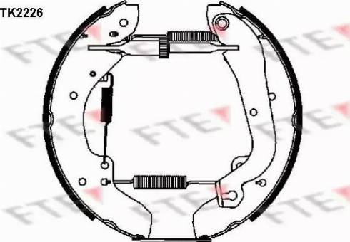 FTE TK2226 - Комплект гальм, барабанний механізм avtolavka.club