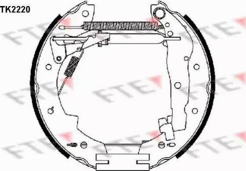 FTE TK2220 - Комплект гальм, барабанний механізм avtolavka.club